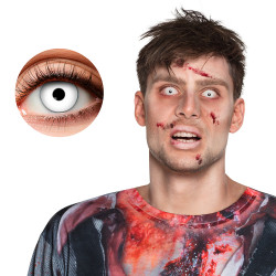 Kontaktní čočky zombie bílé